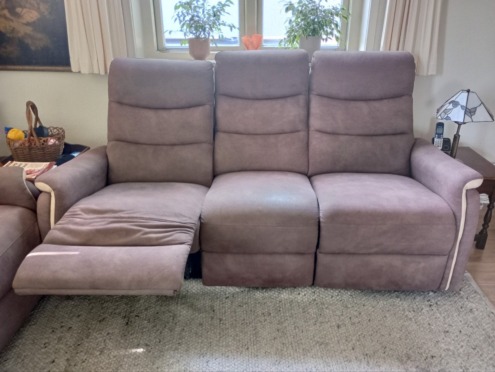 Comfortabele banken: 3-zitsen 2-zits (gratis), Huis en Inrichting, Gebruikt, Driepersoons, 75 tot 100 cm, Ophalen of Verzenden