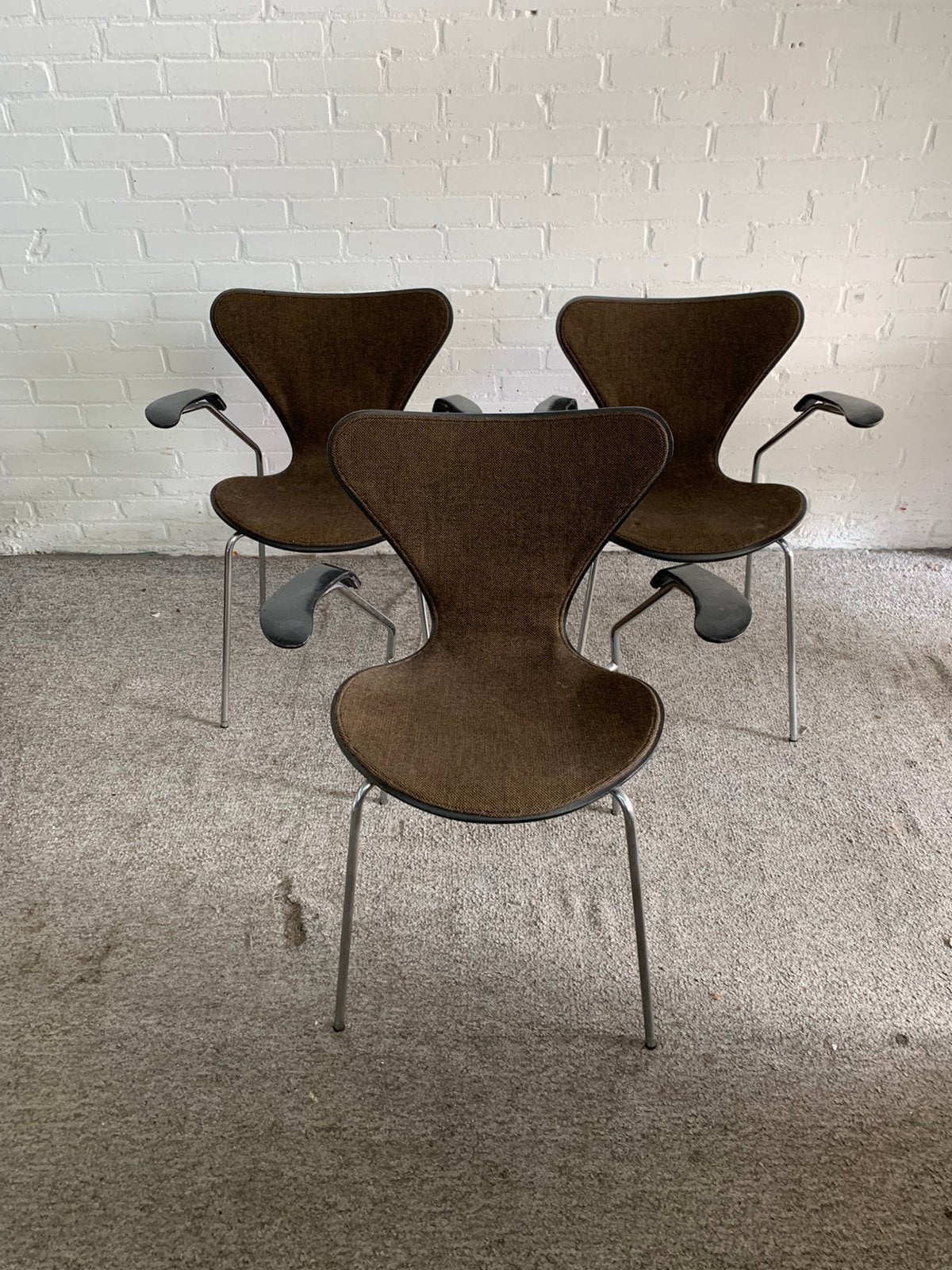 Stoel Fritz Hansen Arne Jacobsen Vlinderstoelen Model 3207, Ophalen of Verzenden, Zo goed als nieuw