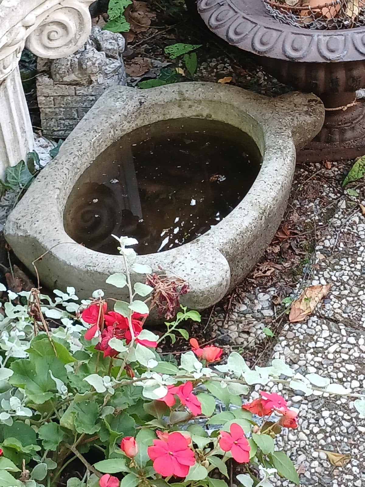 Vogelbad waterbak wasbak in soorten en maten "De Evenaar", Ophalen, Gebruikt, Beton, Overige typen