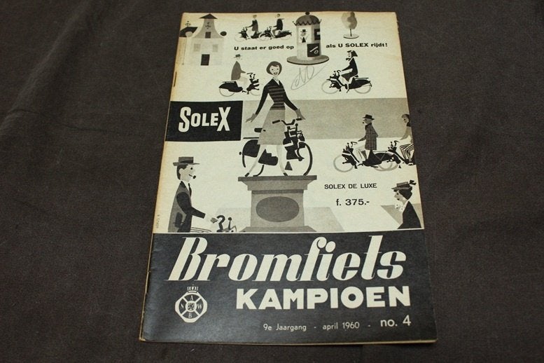blad Bromfiets Kampioen april 1960 overzicht bromfietsen, Ophalen of Verzenden, Gebruikt