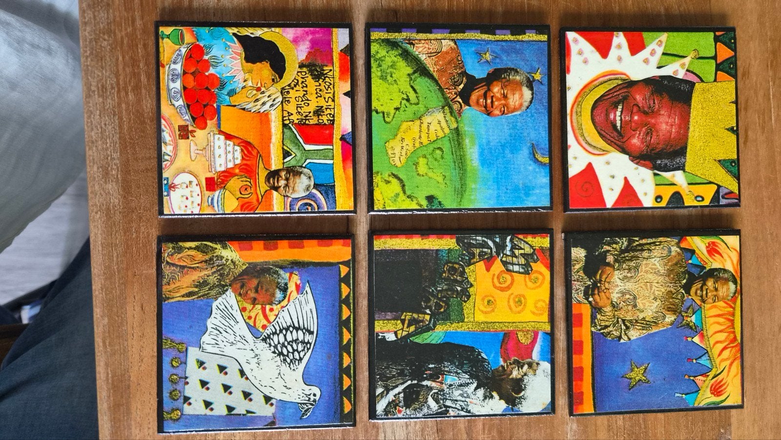 Nelson Mandela Onderzetters - 6 Stuks - Nieuwstaat, Ophalen of Verzenden, Nieuw, Glas of Kopje