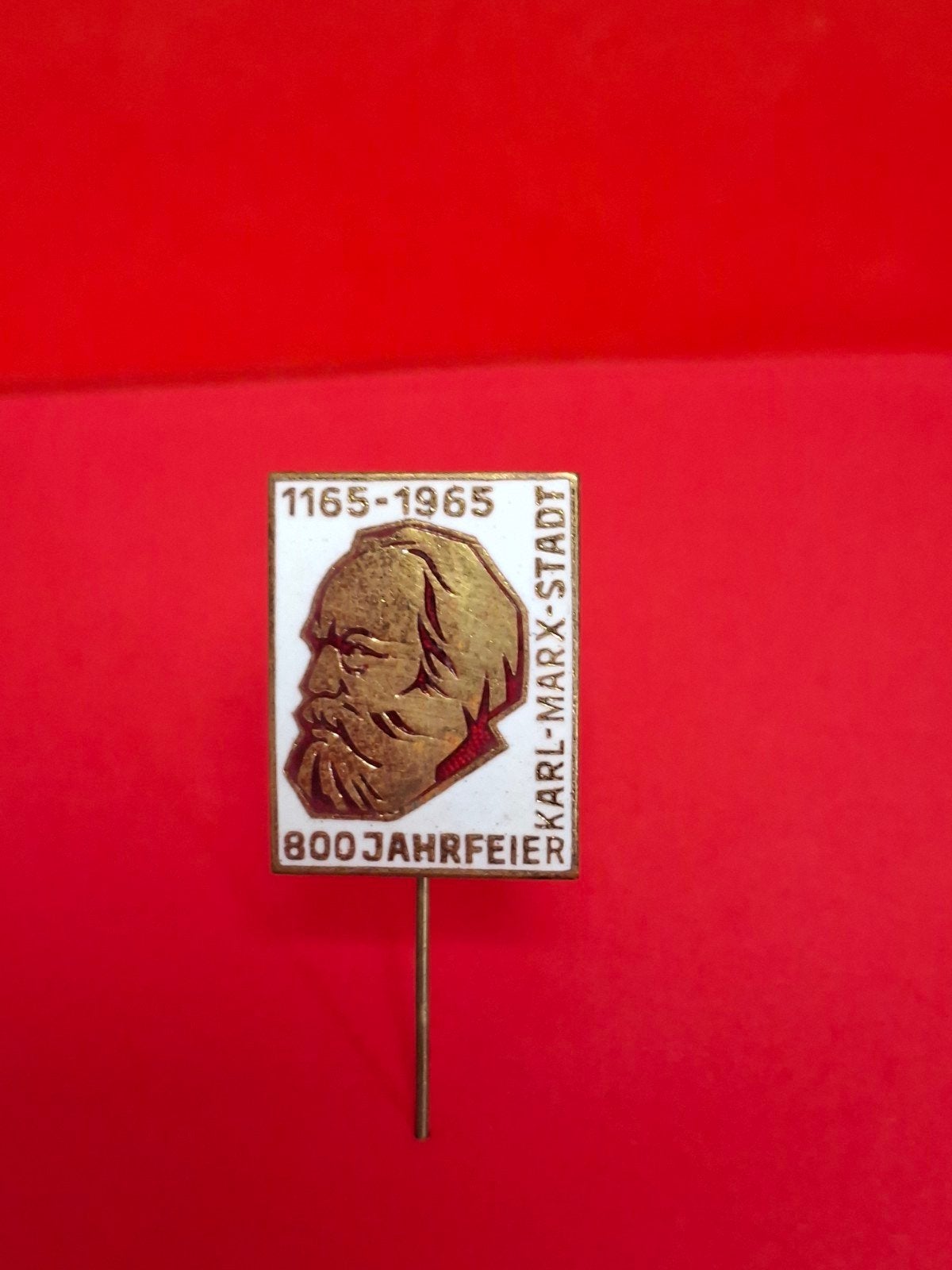 800 JAAR KARL MARX STADT emaille, Ophalen of Verzenden, Gebruikt