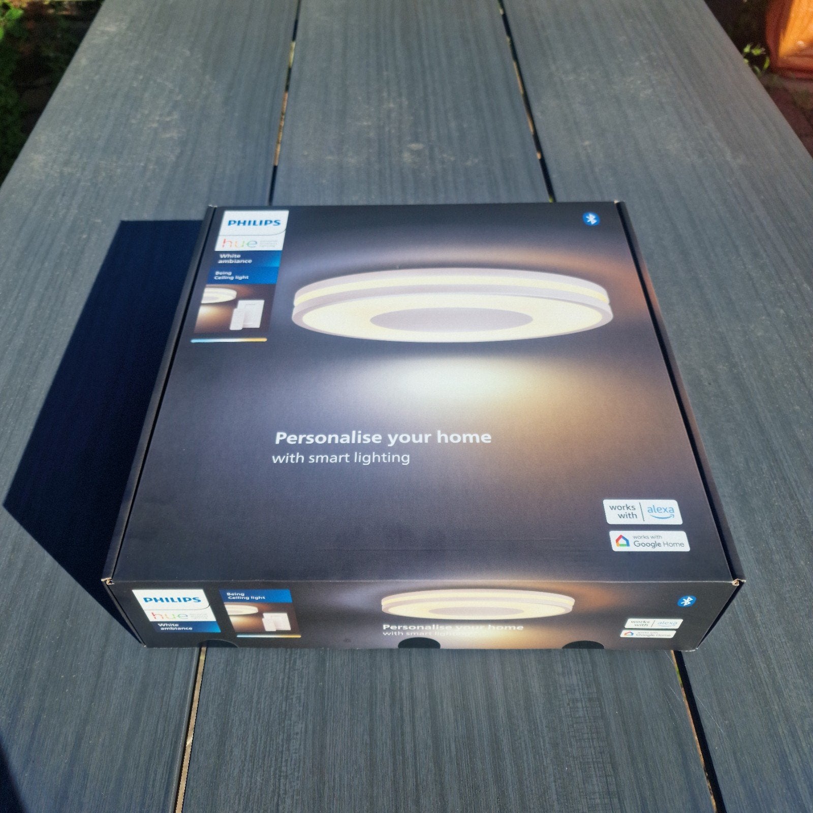 Philips Hue Being Plafondlamp Wit + Dimmer Switch V2 Nieuw, Huis en Inrichting, Lampen | Overige, Nieuw, Philips Hue, Dimbaar