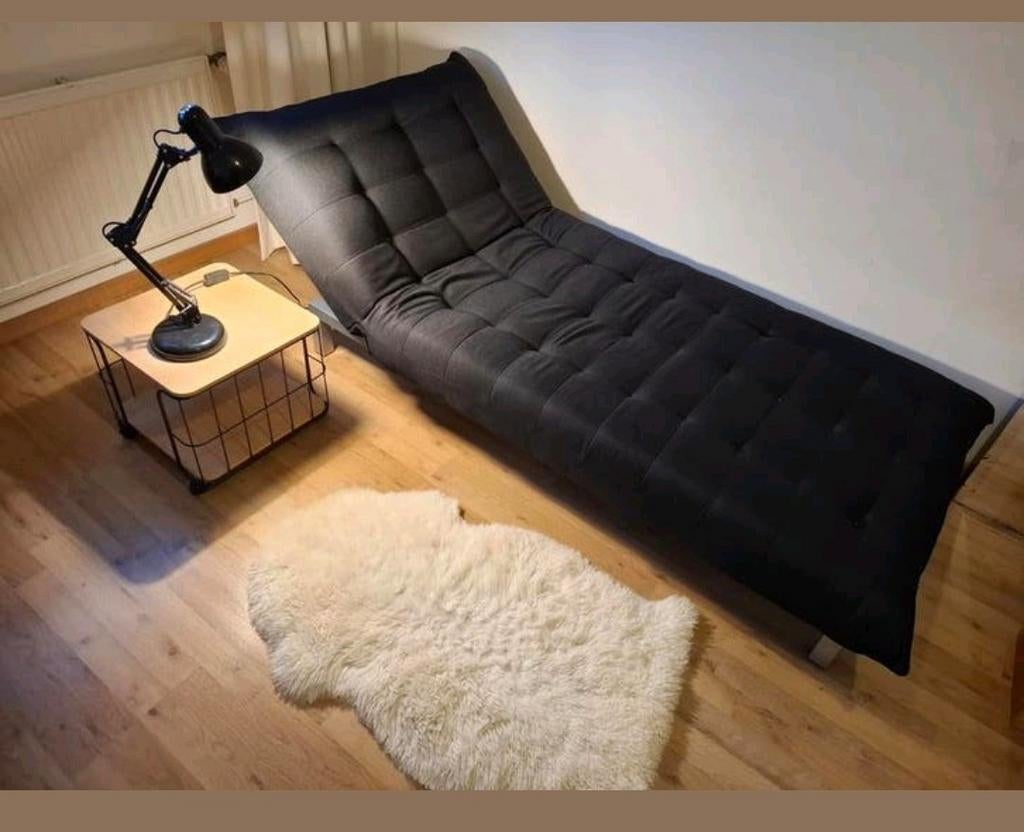 Bed / divan 190 80 zwart, Huis en Inrichting, Ophalen, Eenpersoons, 190 cm of minder, 80 cm