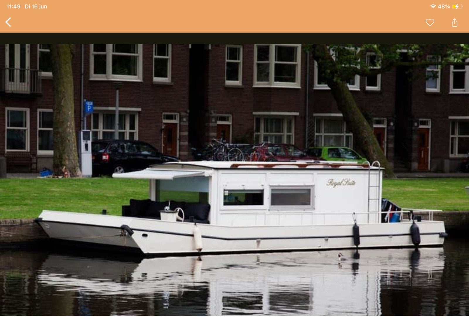 Motorboot /Houseboot / woon/ recreatieboot, Watersport en Boten, Gebruikt, 15 pk, Buitenboordmotor, Kruiser