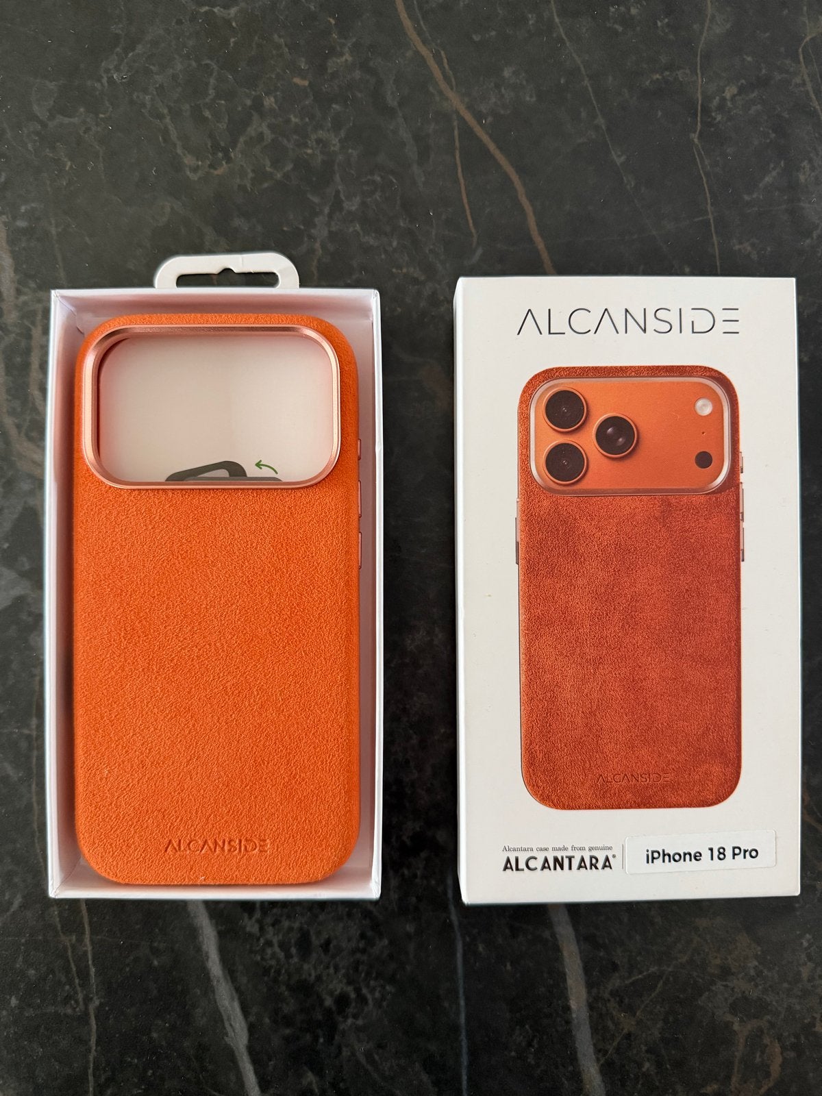 Nieuw Alcantara hoesje voor iPhone 18 Pro (ook 17 Pro), Telecommunicatie, MagSafe, Oranje, Overige merken, Nieuw
