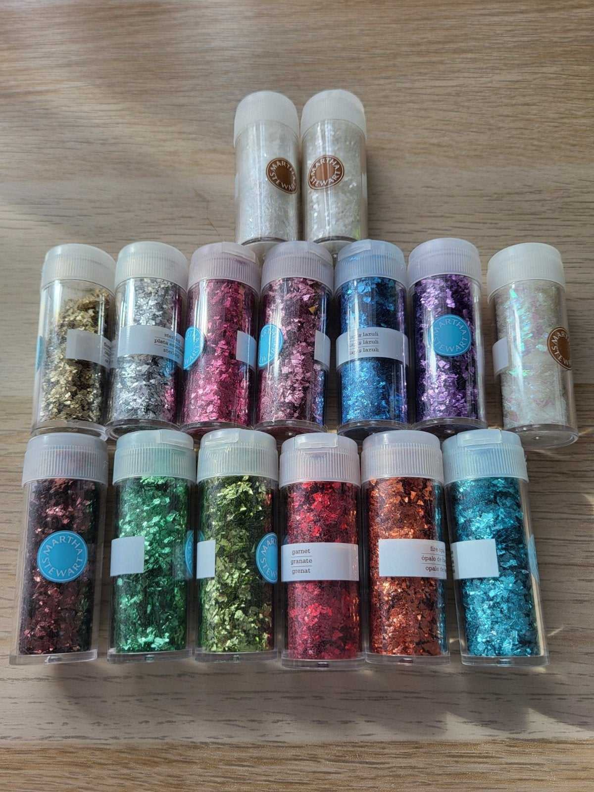 Martha Stewart Crafts Vintage Leaf Glitter Potjes+2 Diverse, Verzenden, Zo goed als nieuw, Versiering of Embellishment, Overige merken