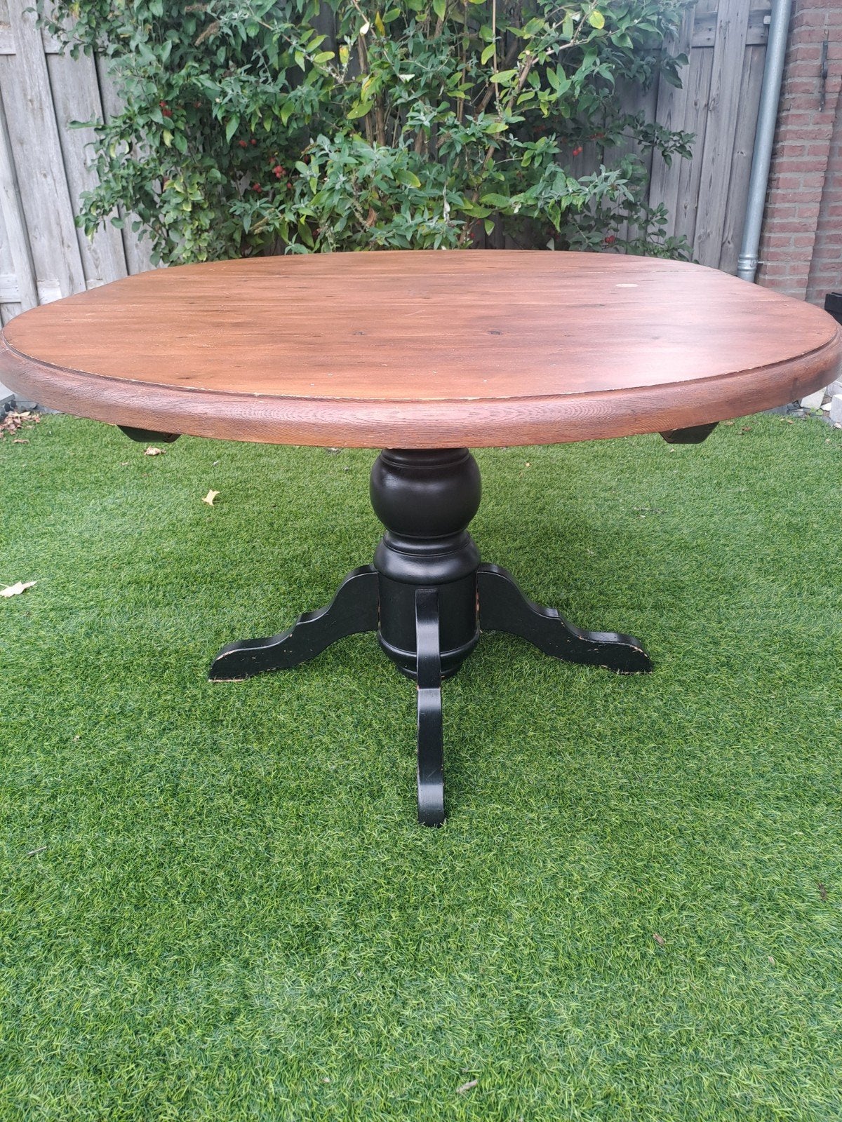 Uitschuifbare ronde eettafel van grenenhout, Ophalen, Gebruikt, Rond, Grenenhout