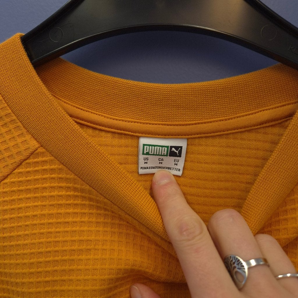 PUMA oversized waffle shirt helder oranje– maat M nr 52162, Maat 38/40 (M), Puma, ., Overige typen