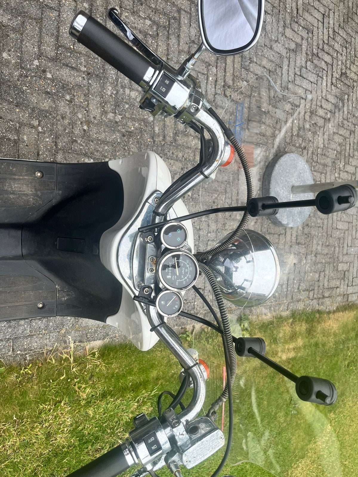 AGM Retro Scooter - Wit, Goed Onderhouden, Ophalen, Gebruikt, Benzine, Overige merken