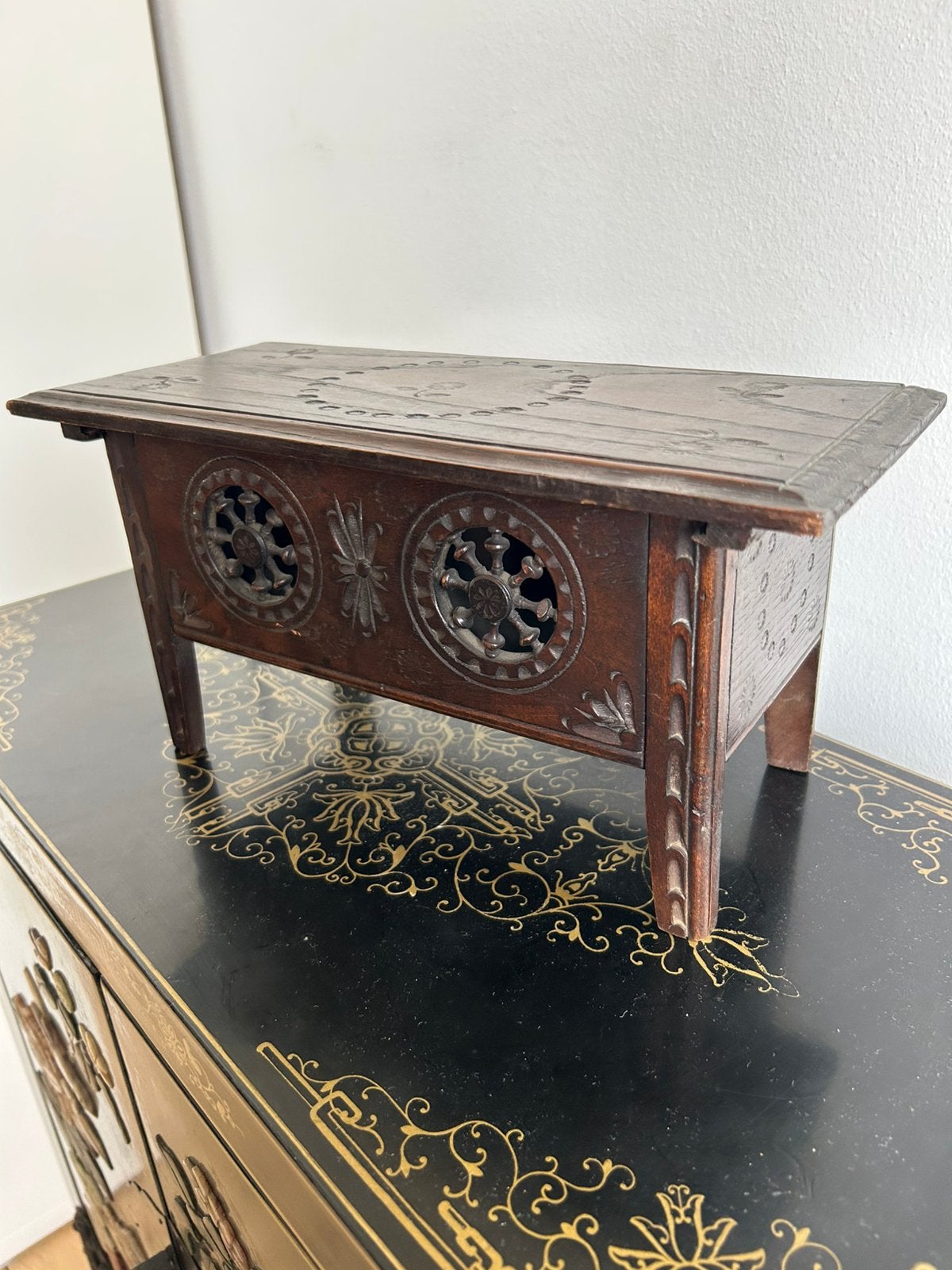 Bretons houten kistje met schuifdeksel, Ophalen of Verzenden