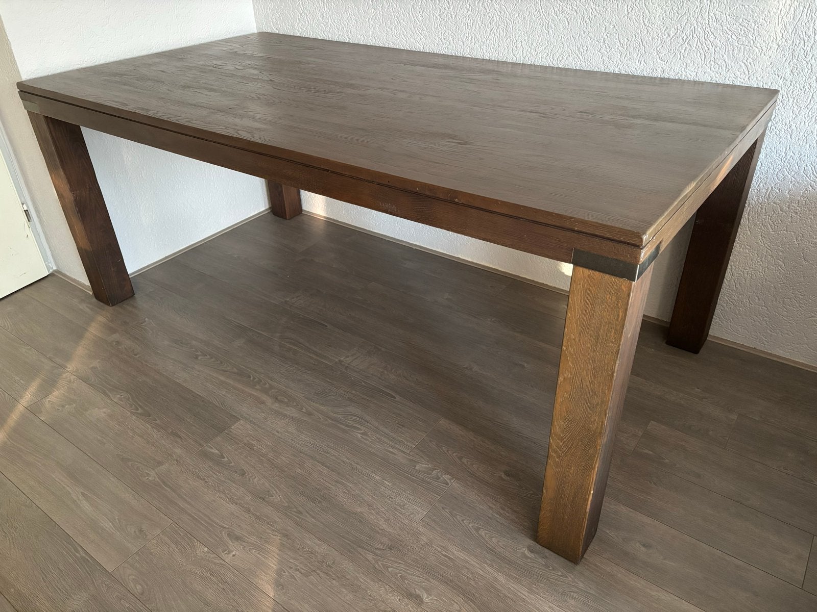 Mooie en robuuste eiken eettafel 190x100 cm, Ophalen, Gebruikt, 50 tot 100 cm, 150 tot 200 cm