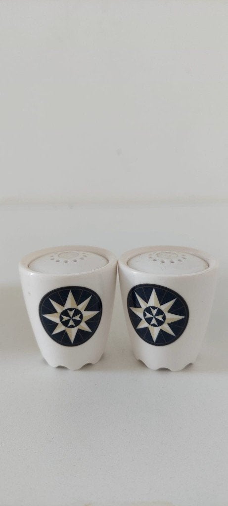 Vintage Mepal peper & zoutstel boot / caravan Windroos, Eu, Eu, Ophalen of Verzenden, Zo goed als nieuw