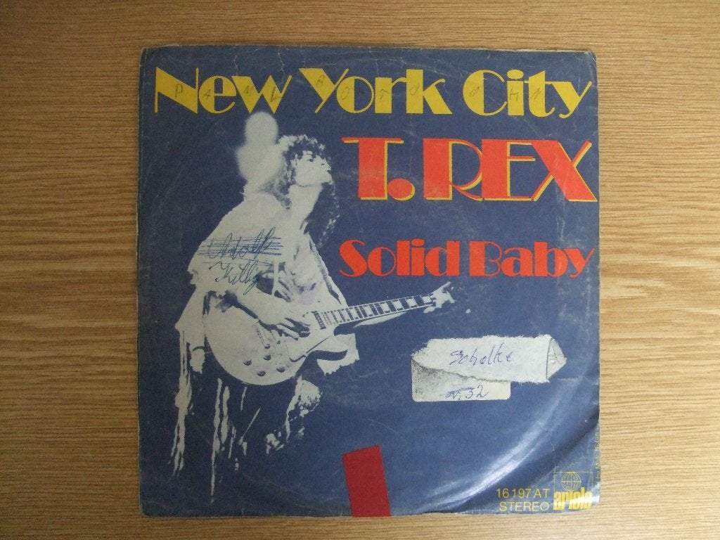 T.REX    NEW YORK CITY / SOLID BABY, Cd's en Dvd's, Vinyl Singles, 7 inch, Ophalen of Verzenden, Zo goed als nieuw, Rock en Metal
