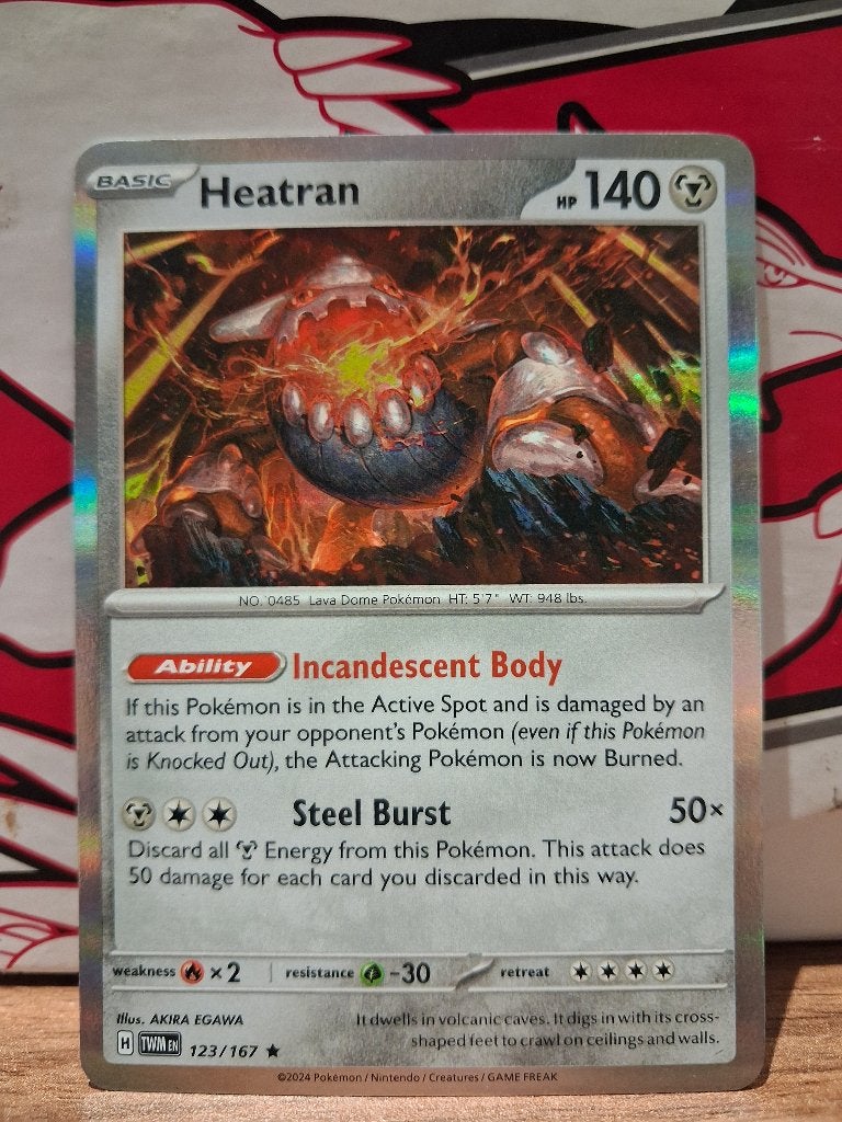 Pokemon Heatran TWM 123/167 holo, Ophalen of Verzenden, Nieuw, Losse kaart