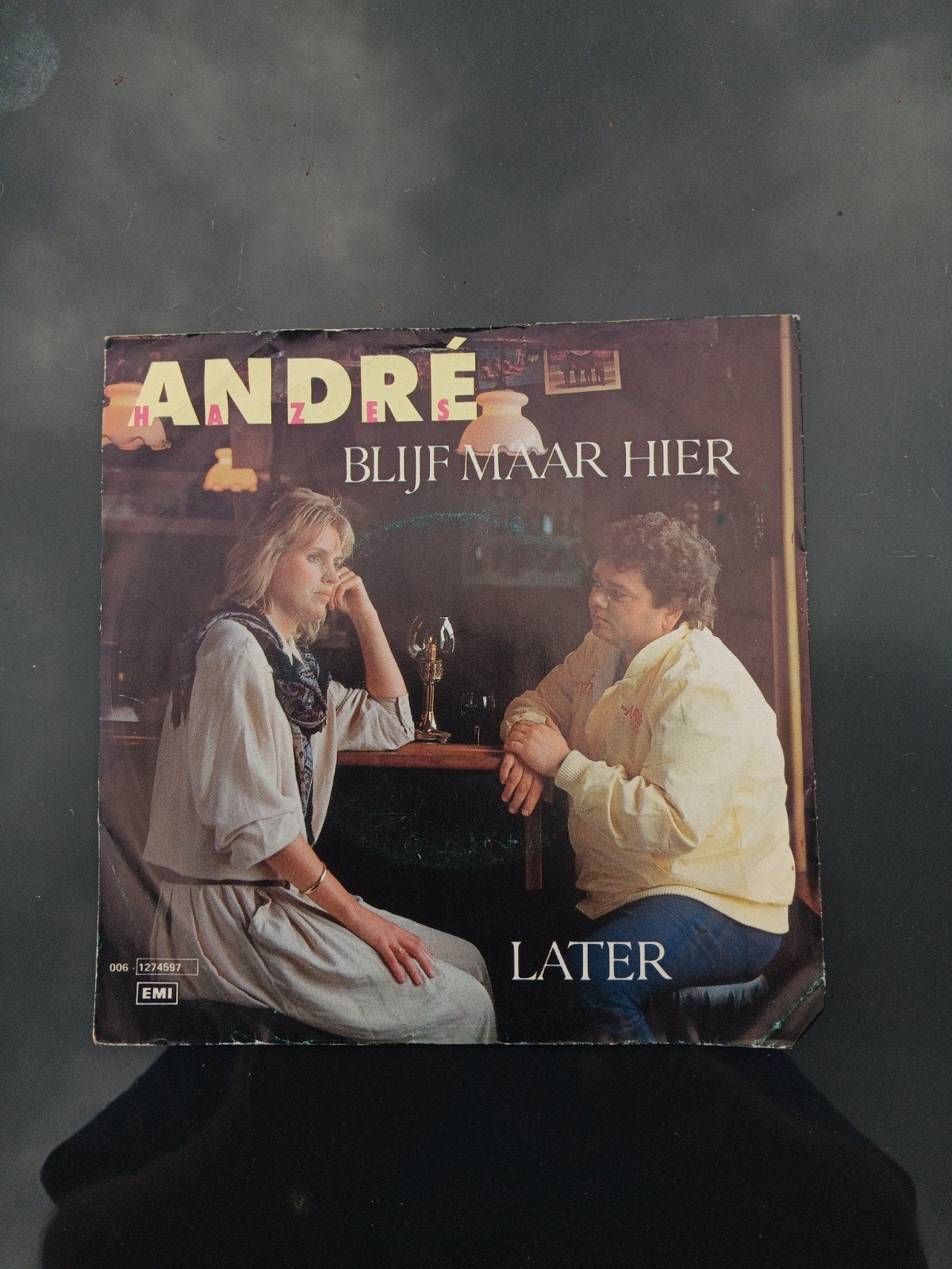 André Hazes - Blijf Maar Hier / Later (Single), Cd's en Dvd's, Vinyl Singles, Gebruikt, 7 inch, Ophalen of Verzenden, EP