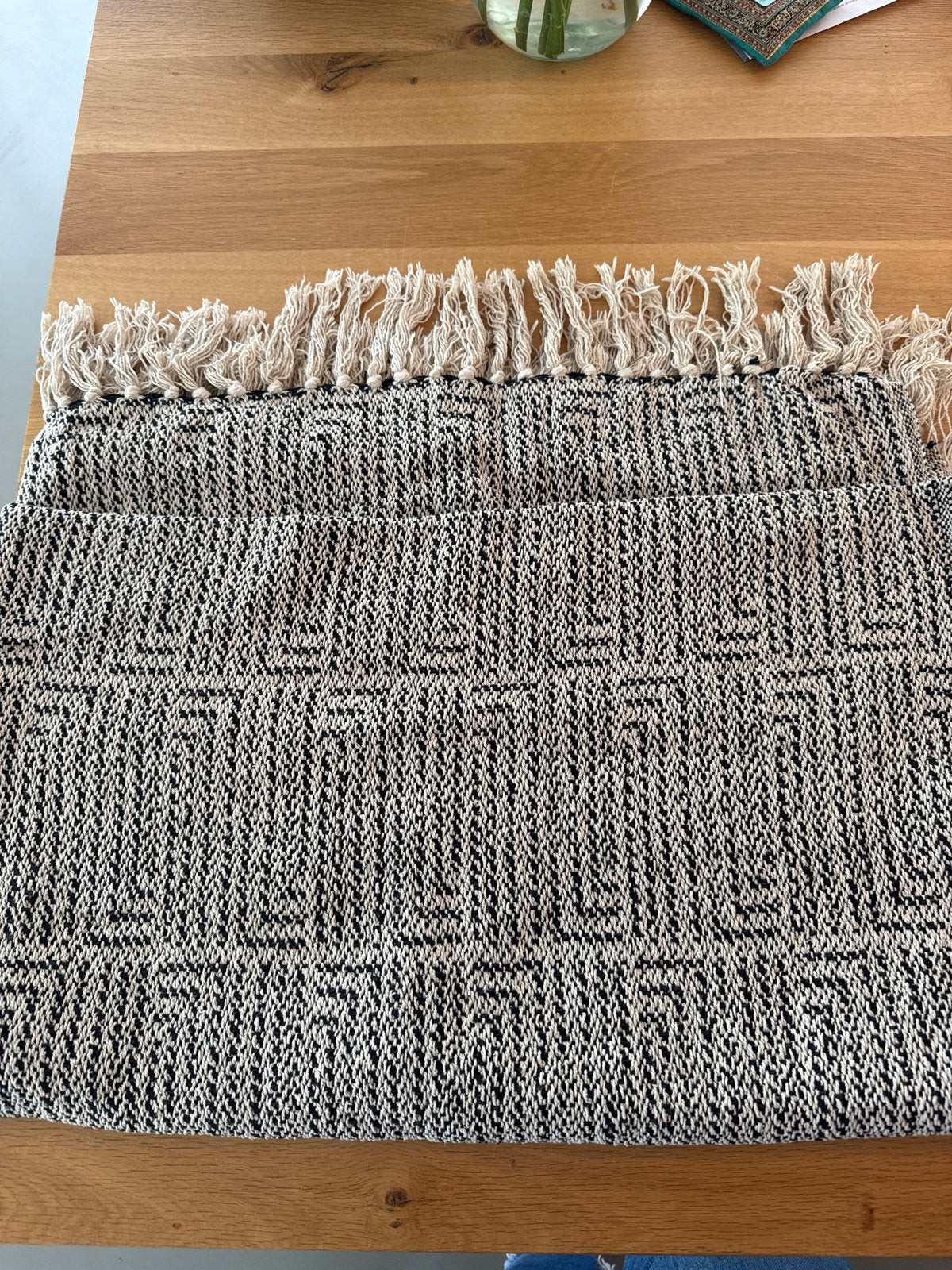 Decoratieve deken met franjes, Ophalen of Verzenden, Gebruikt