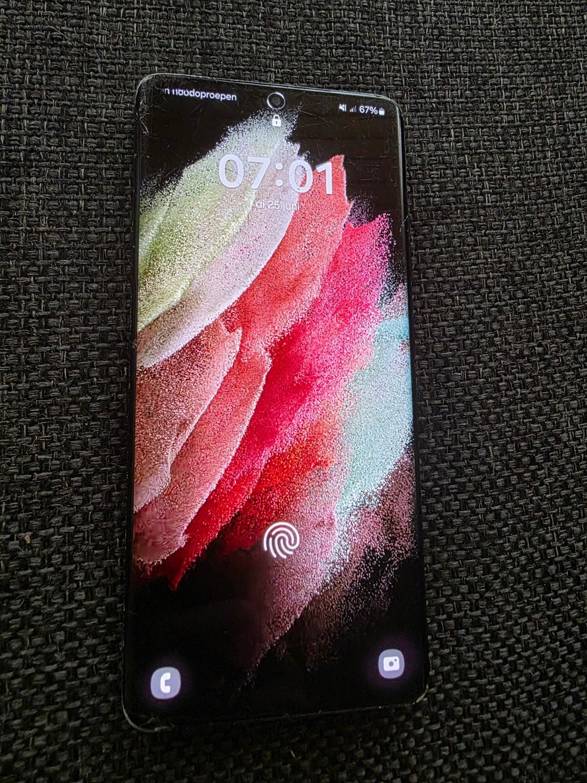 Samsung Galaxy S21 Ultra 5G - Veel krassen en barsten, Telecommunicatie, Mobiele telefoons | Samsung, Gebruikt, Touchscreen, Ophalen of Verzenden