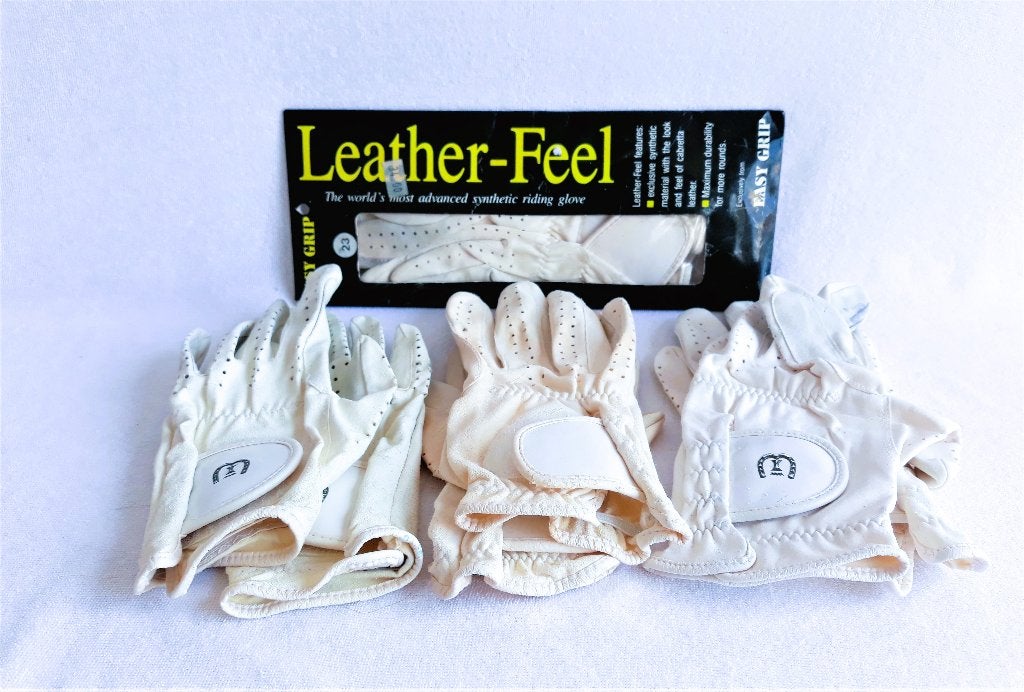 4x leather feel dressuur handschoenen wit - S - 21 -22 - 23, Dames, Dressuur, Overige typen, Ophalen of Verzenden