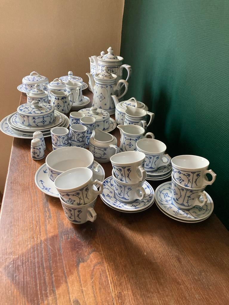 Prachtig Blau Saks servies, Antiek en Kunst, Ophalen of Verzenden