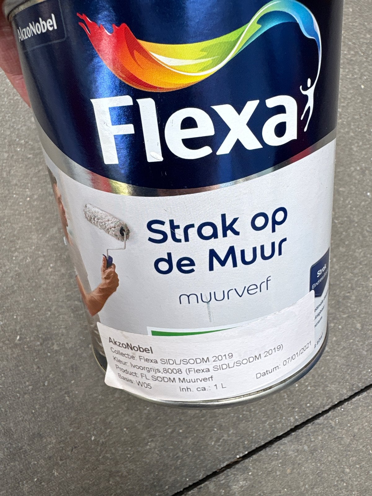 Flexa Strak op de Muur muurverf - 1L - Zo goed als nieuw, Ophalen, ., Overige typen, Nieuw