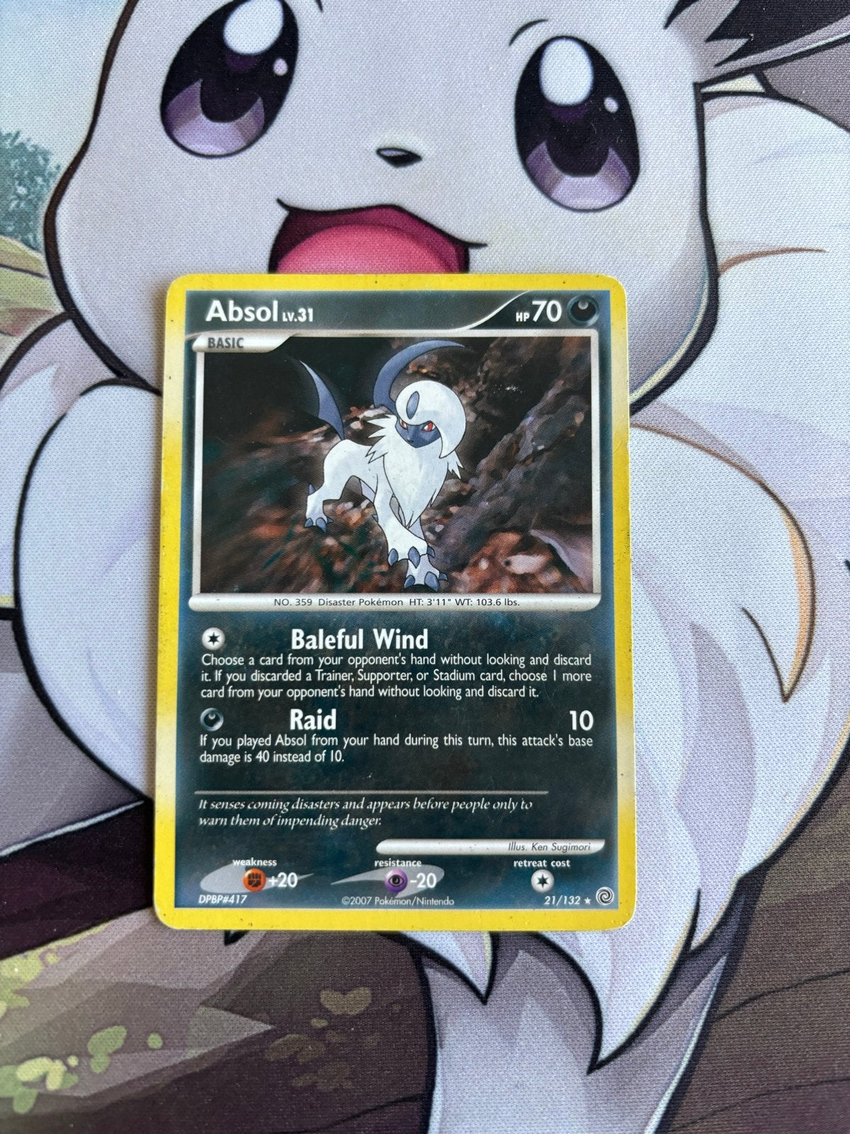 Pokémon Kaart Absol LV.31 DPBP#417, Ophalen of Verzenden, Zo goed als nieuw, Losse kaart