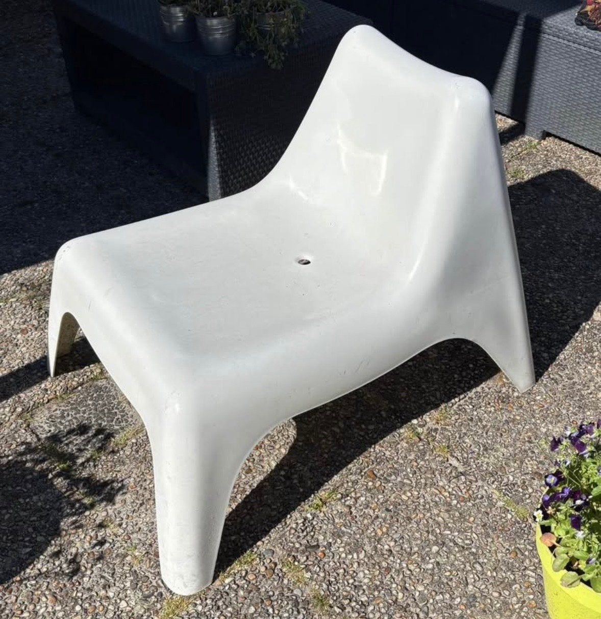 Witte IKEA PS Buitenstoel - Thomas Sandell Design, Tuin en Terras, Tuinstoelen, Ophalen, Gebruikt, Kunststof