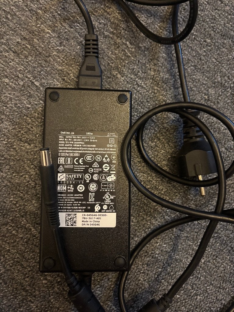 Original Dell 180W Power Adapter 19.5V 9.23A, Computers en Software, Ophalen, Gebruikt, Dell