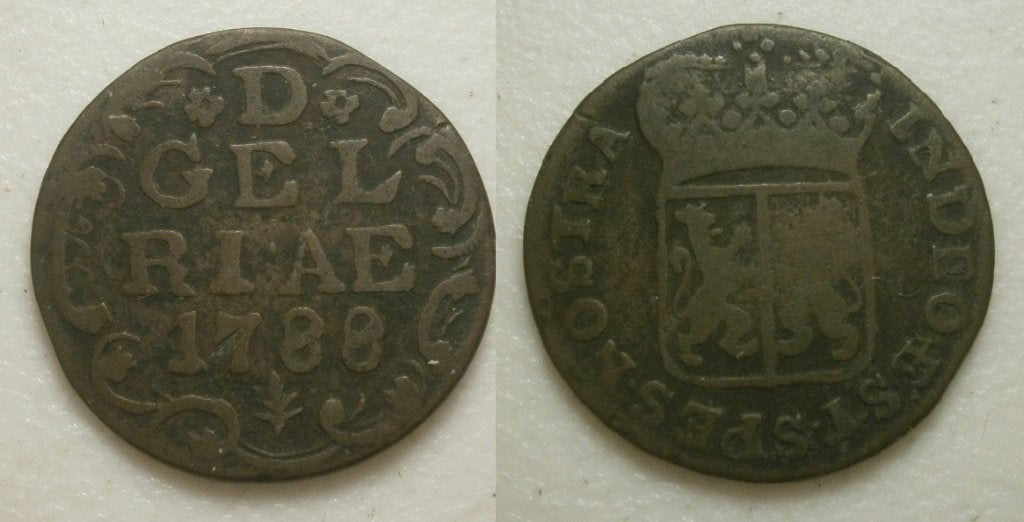1] Gelderland Duit 1788, Ophalen of Verzenden, Vóór koninkrijk, 1 cent, Losse munt