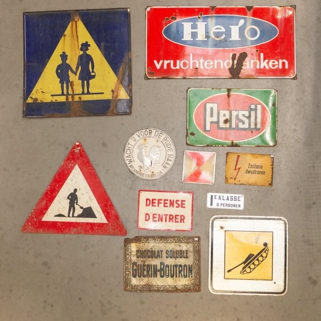 Vintage Emaille Reclame Borden nu voor een bodemprijs!!, Ophalen of Verzenden, Gebruikt, Reclamebord