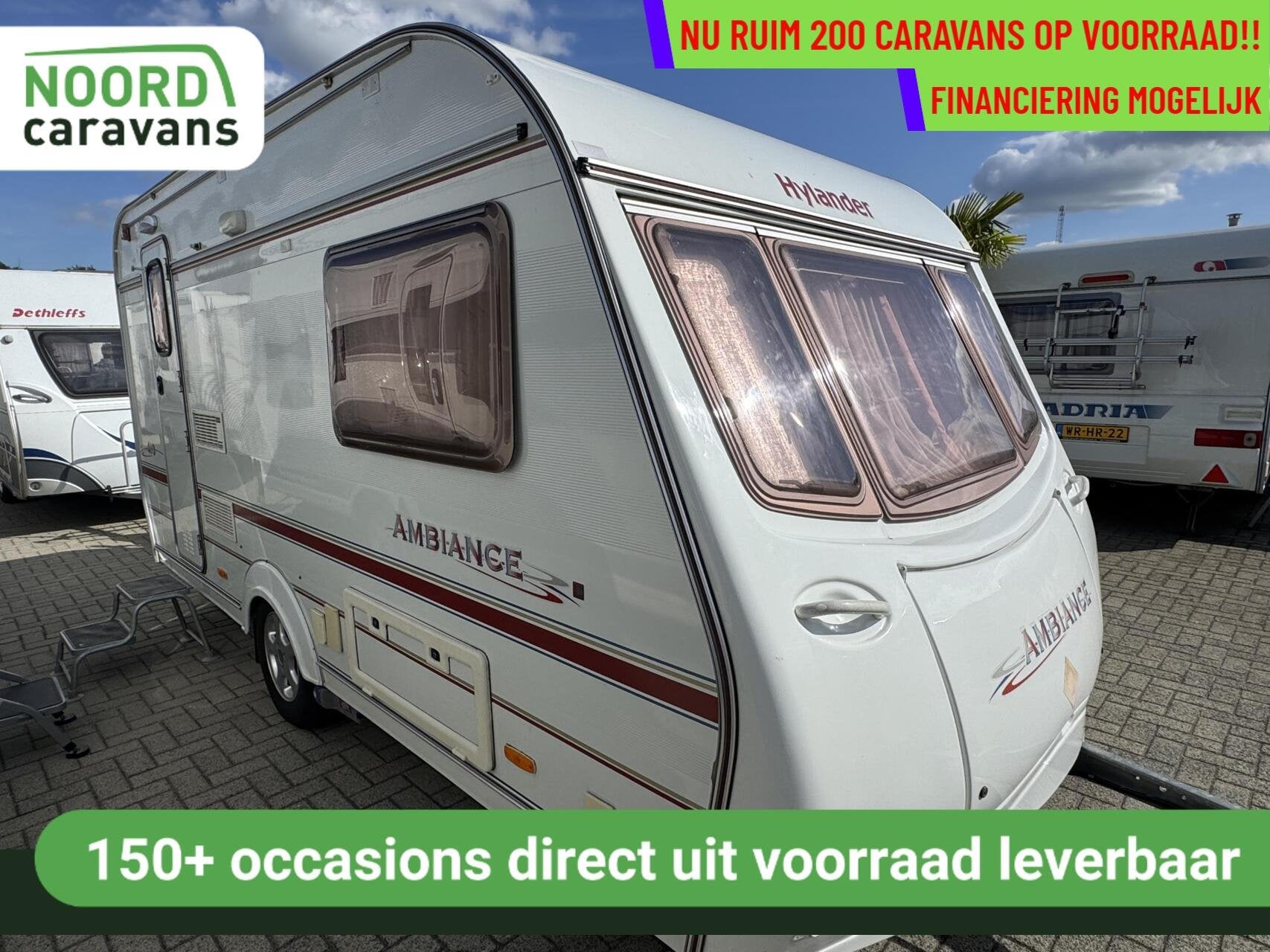 HYLANDER 410 AMBIANCE, ENKELE BEDDEN, VOORTENT,MOVER,, Overige merken, Tot en met 2, Bedrijf, 750 - 1000 kg