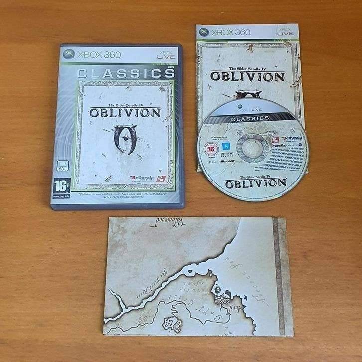 XBOX 360 | The Elder Scrolls IV Oblivion met POSTER MAP, Gebruikt, 1 speler, Ophalen of Verzenden, Role Playing Game (Rpg)