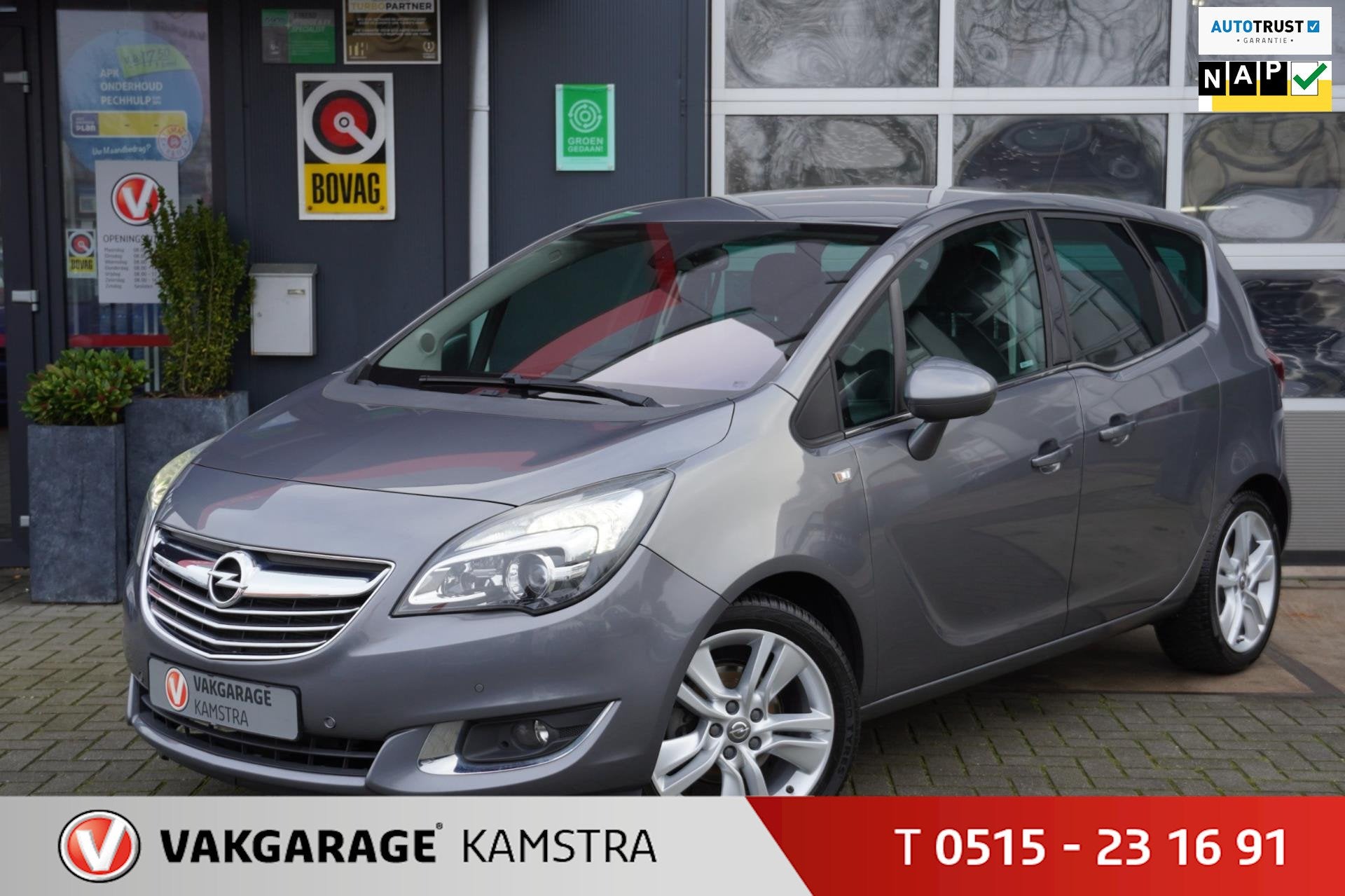 Opel Meriva 1.4 Turbo Blitz NAP Clima/Cruise/Navi/Winterpak., Auto's, Voorwielaandrijving, Gebruikt, 4 cilinders, Bedrijf