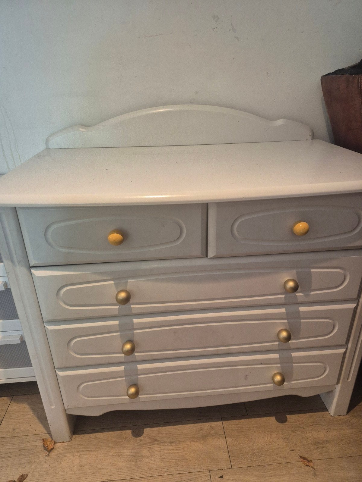 Witte commode, Kinderen en Baby's, Ophalen, Gebruikt, 50 tot 70 cm, 75 tot 100 cm