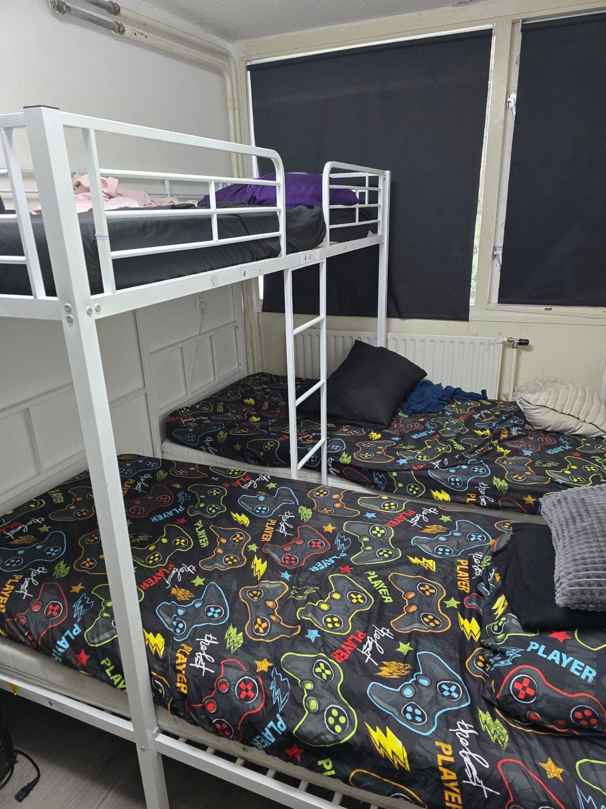 3-persoons stapelbed / familiebed met 3 slaapplaatsen – wit, 90 cm, 160 tot 180 cm, Tweepersoons, Ophalen of Verzenden
