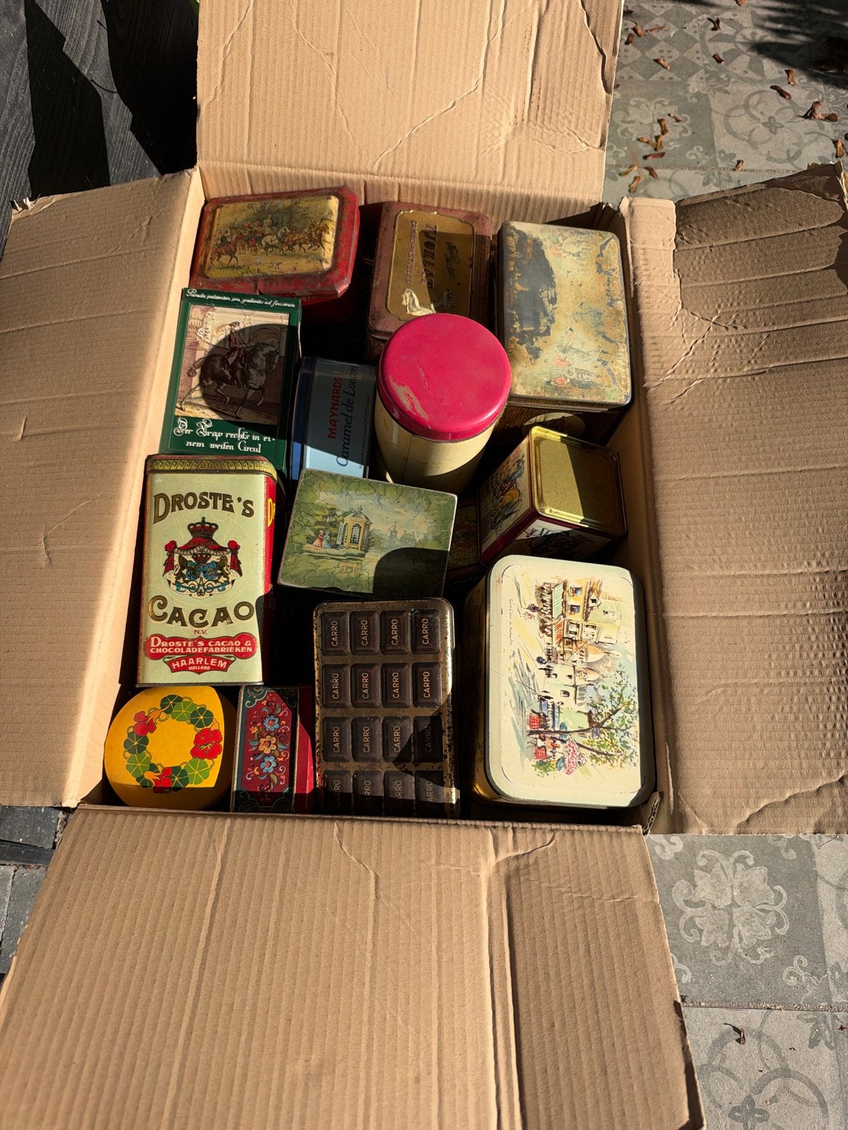 Grote collectie vintage blikken en dozen 71 stuks, Ophalen