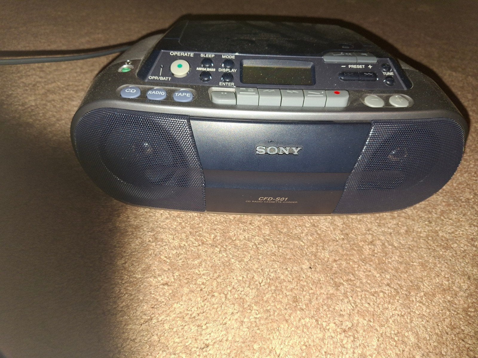 Sony CFD-S01 CD Radio Cassette Recorder - Draagbaar, Ophalen, Gebruikt, Draagbaar, Cassettedeck