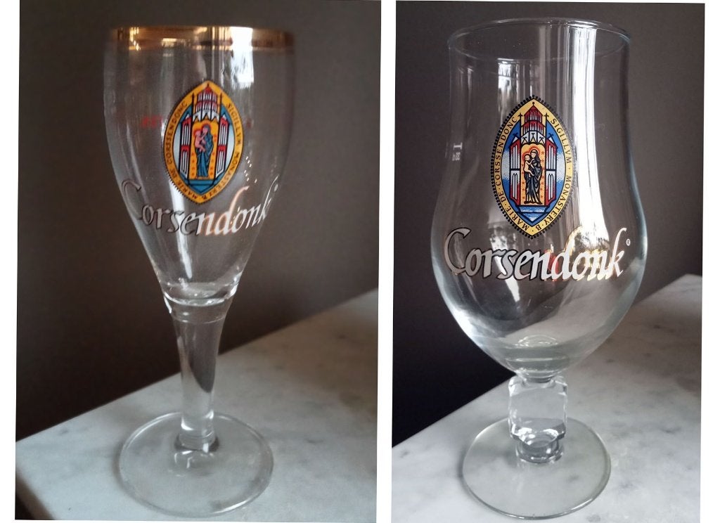 8 Corsendonk goud omrande Bierbokalen25 cl, Verzamelen, Ophalen of Verzenden, Zo goed als nieuw, Glas of Glazen, Overige merken
