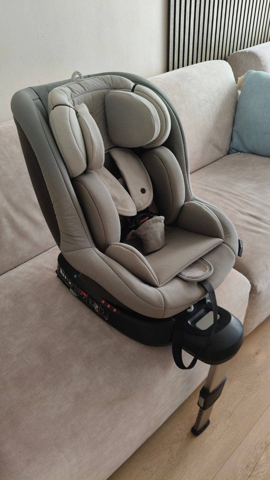 Kidsriver Elin autostoel 0-18 kg, Isofix, clay / grijs, Gebruikt, 0 t/m 18 kg, Verstelbare rugleuning, Isofix