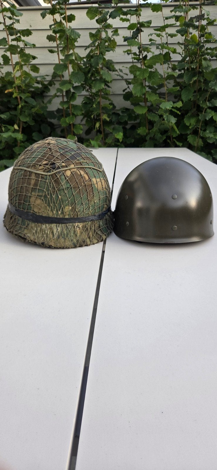 M1 helm met camouflagehoes en net - Amerikaans leger, Verzamelen, Verzenden, Landmacht, Amerika, Helm of Baret