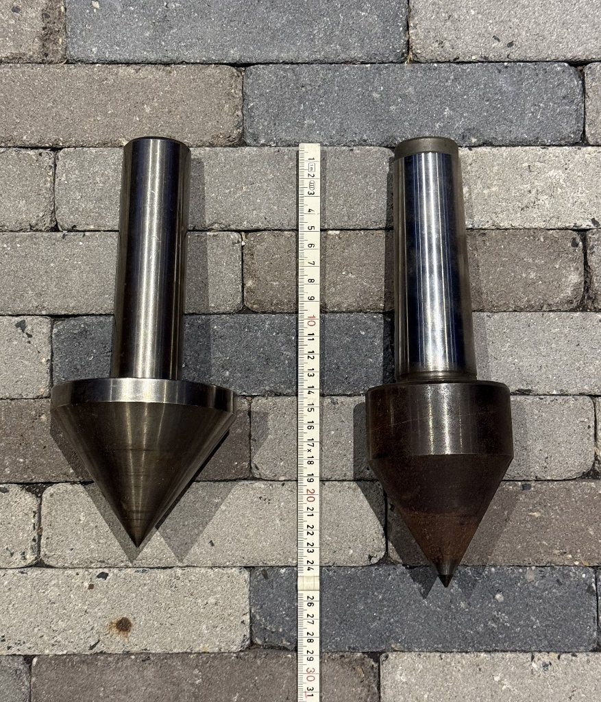 2 x pipe center buitencentrum vast en meedraaiend draaibank, Ophalen of Verzenden, Zo goed als nieuw, Metaaldraaibank