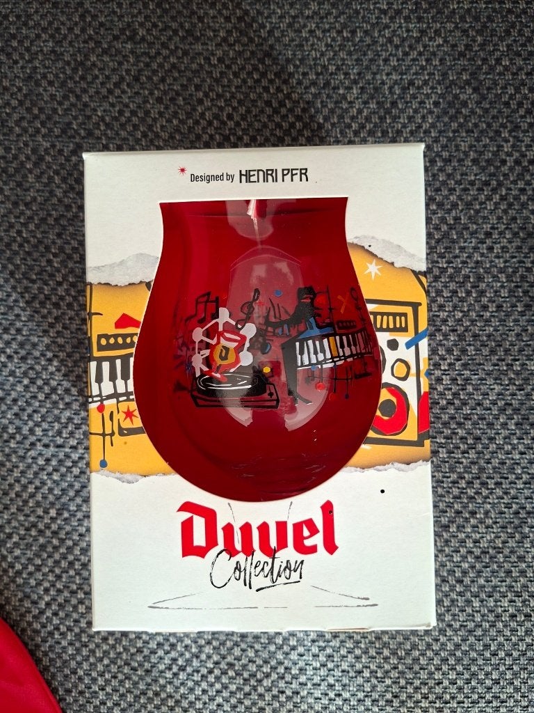 Duvel bier glas Henri PFR nieuw in doos, Ophalen of Verzenden, Nieuw, Glas of Glazen, Duvel