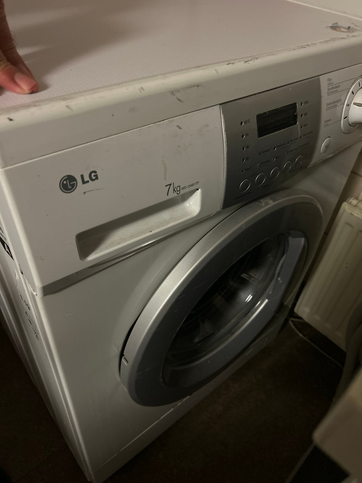 LG Wasmachine 7kg WD-13481TP - Ideaal voor studenten, Witgoed en Apparatuur, Ophalen, Gebruikt, 85 tot 90 cm, 1200 tot 1600 toeren