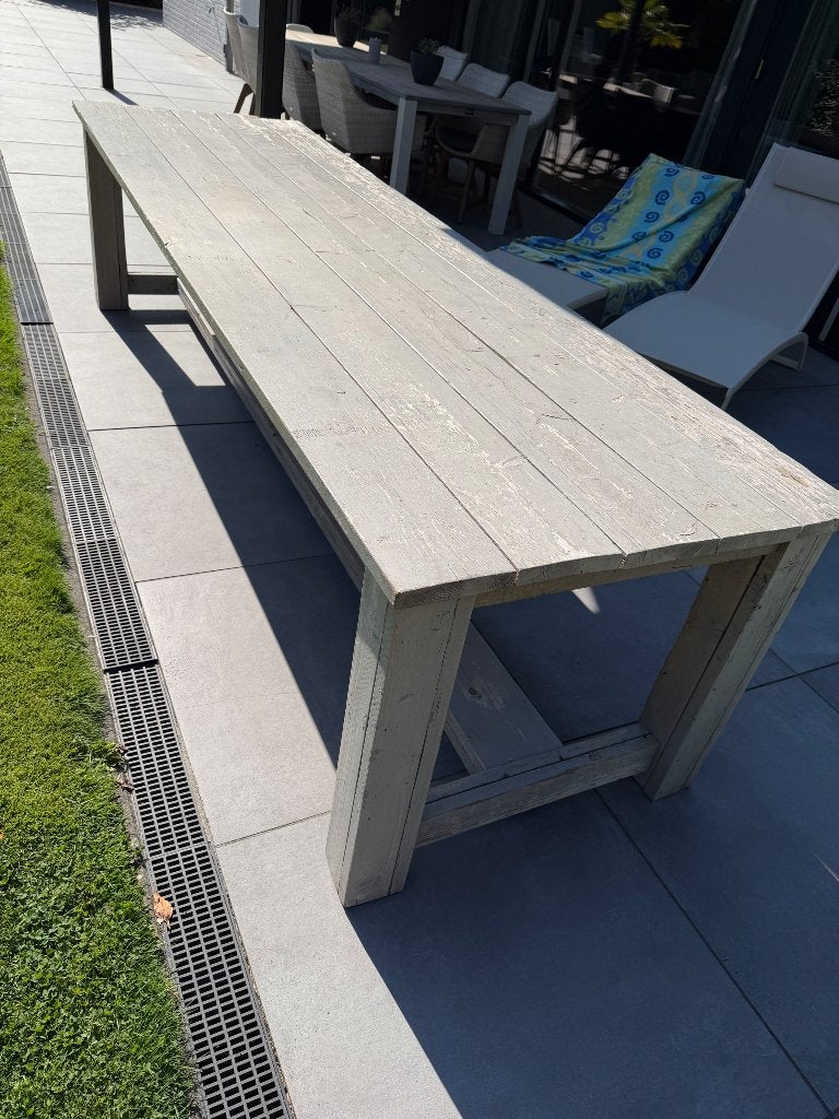 Tuintafel, Tuin en Terras, Ophalen, Gebruikt, Rechthoekig, Hout