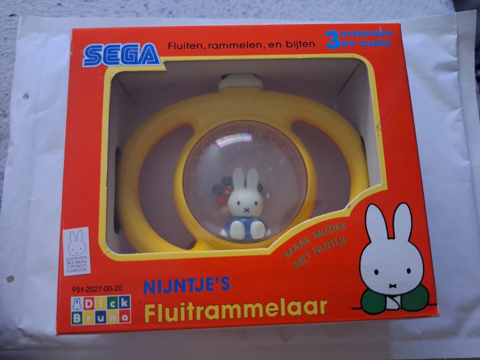 Baby Speelgoed Sega 1991. Nijntje's Fluitrammelaar. Vintage., Ophalen of Verzenden, Zo goed als nieuw, Overige typen, Met geluid