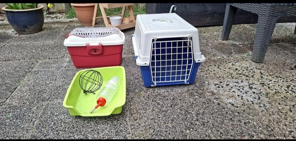 Konijnen reis bakje. En katten reis bak. Konijnen toilet, Ophalen, 110 cm of meer, Hok, Minder dan 60 cm