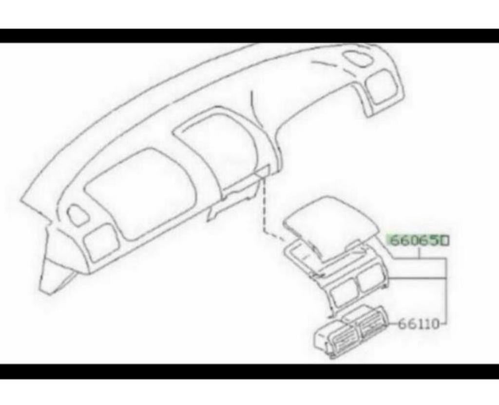 Originele Subaru Impreza Dashboard bak + ventilatie roosters, Auto-onderdelen, Subaru, Nieuw, Ophalen of Verzenden, H