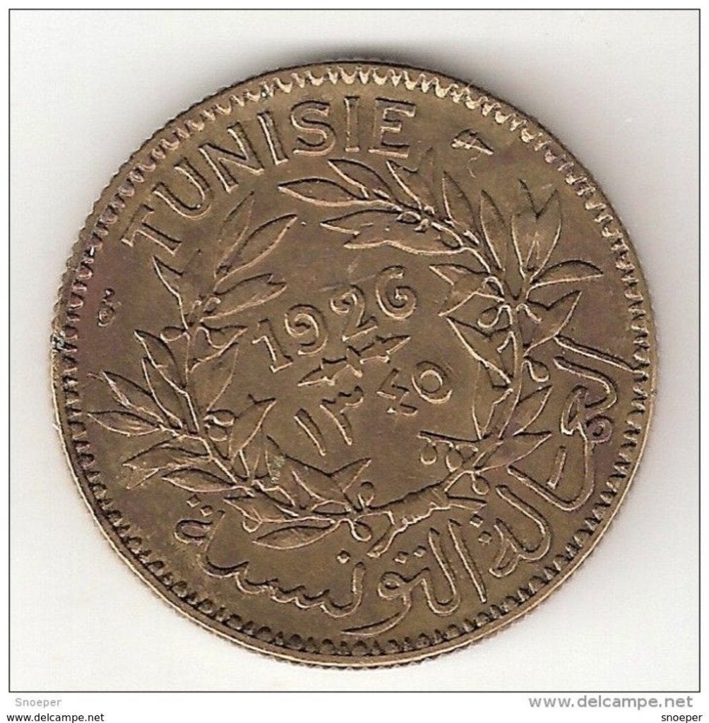 tunesia 2 francs 1926 km 248 xf, Verzenden, Overige landen, Losse munt