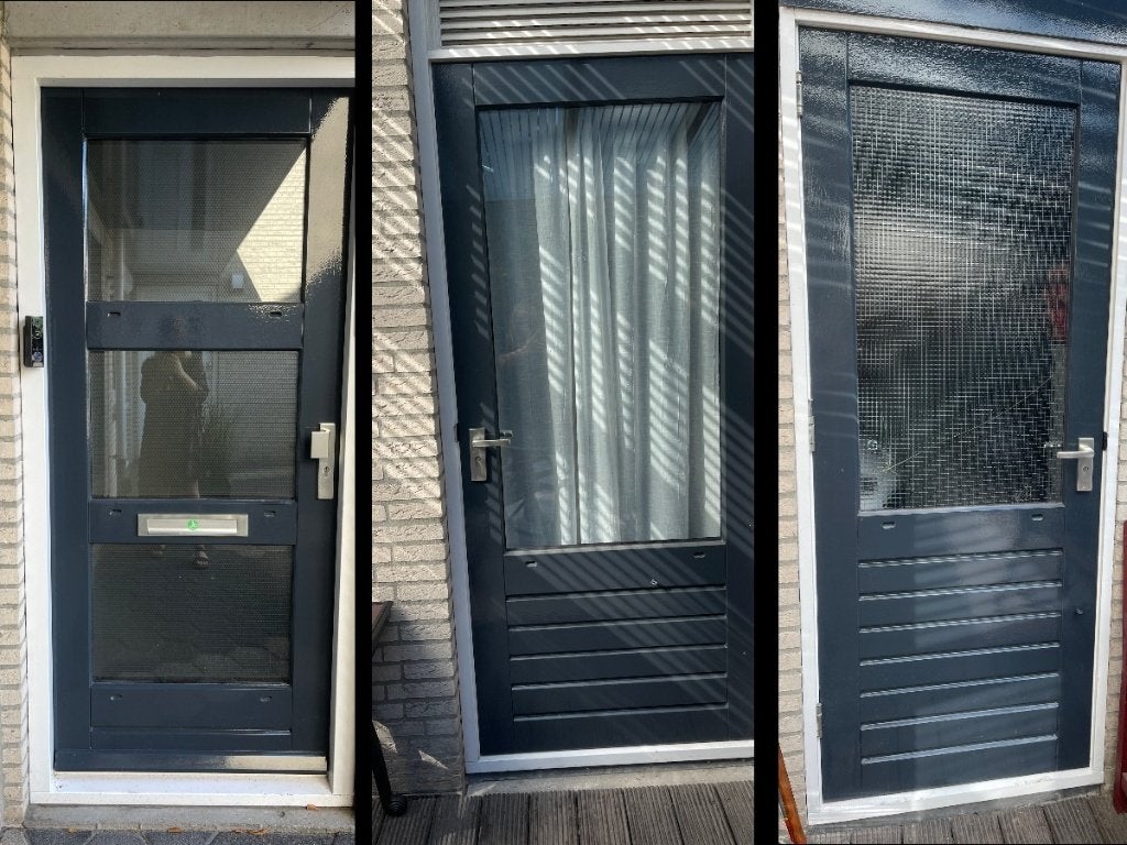 Hardhouten buitendeuren: voor-, achter- en schuurdeur., Doe-het-zelf en Verbouw, Ophalen, 80 tot 100 cm, Buitendeur, 200 tot 215 cm