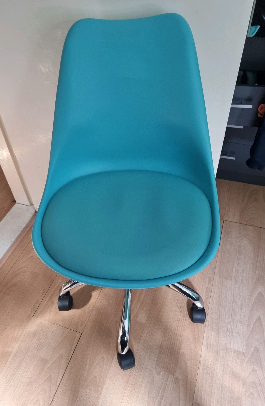Fancy Pro turquoise hjh Office bureaustoel kunstleer, Ophalen, Zwart, Zo goed als nieuw, Bureaustoel